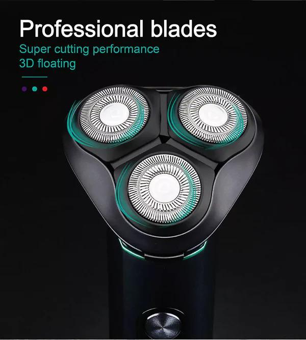 VGR V-310 - Professional Electric Hair Clipper and Smoothing Clipper for Men, Rechargeable, Water Resistant, with Three Rotating Shaving Heads — image 5