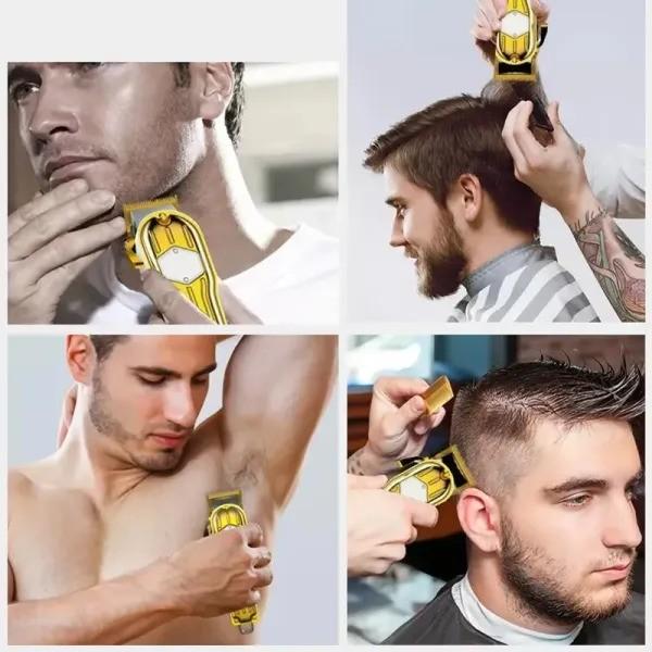 KM-1973 Professional Electric Hair Clipper for Men - Professional, Rechargeable, Gold Color — image 3