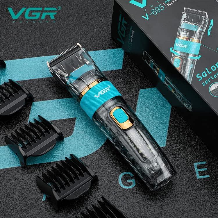 V-695 - Professional Electric Hair Clipper for Men Rechargeable from VGR - Ceramic Blade - 5 Guide Combs — image 2