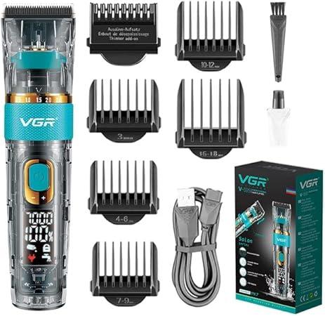 V-695 - Professional Electric Hair Clipper for Men Rechargeable from VGR - Ceramic Blade - 5 Guide Combs — image 3