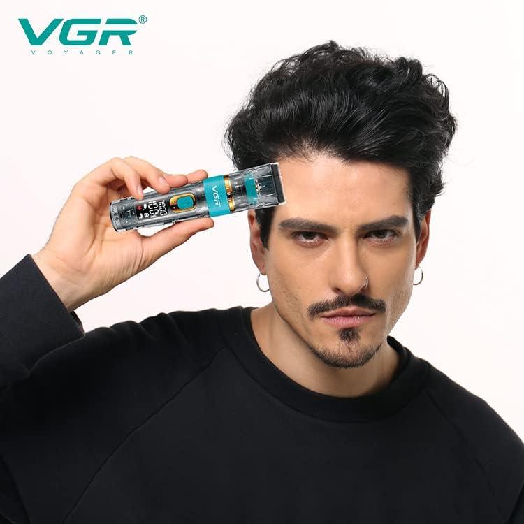 V-695 - Professional Electric Hair Clipper for Men Rechargeable from VGR - Ceramic Blade - 5 Guide Combs — image 5