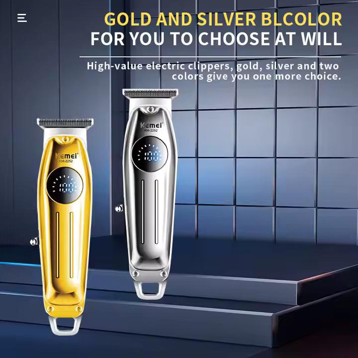 Km-2252 Professional Electric Hair Clipper for Men - Rechargeable - Multi-Head - Comfortable Design