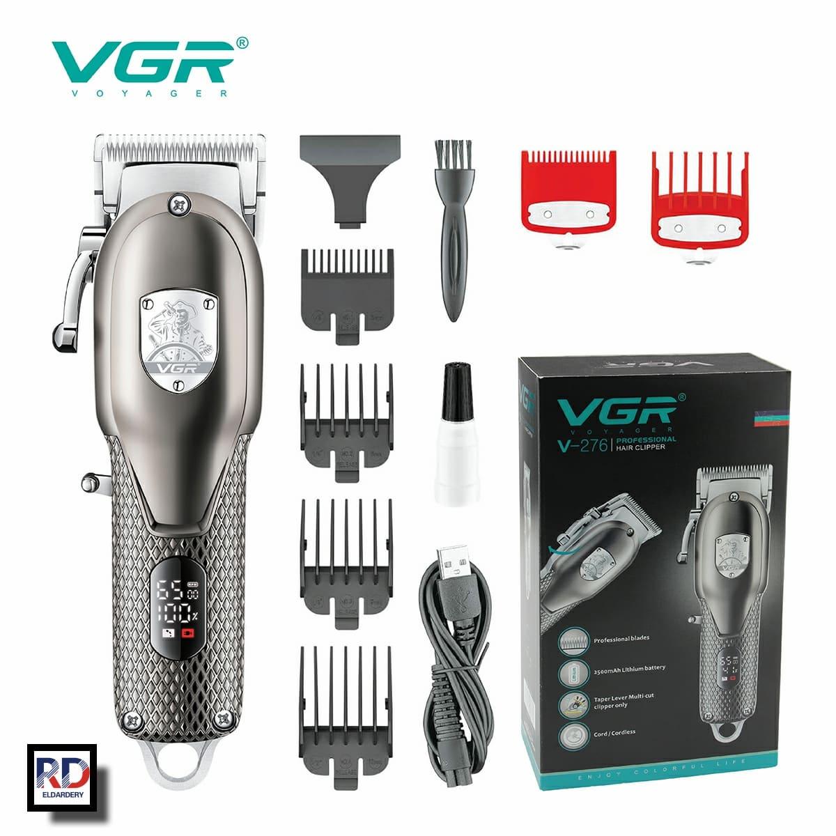 V-276 - Professional Electric Hair Clipper for Men from VGR - Rechargeable, Gray Color, 2500 mAh Battery Capacity — image 3