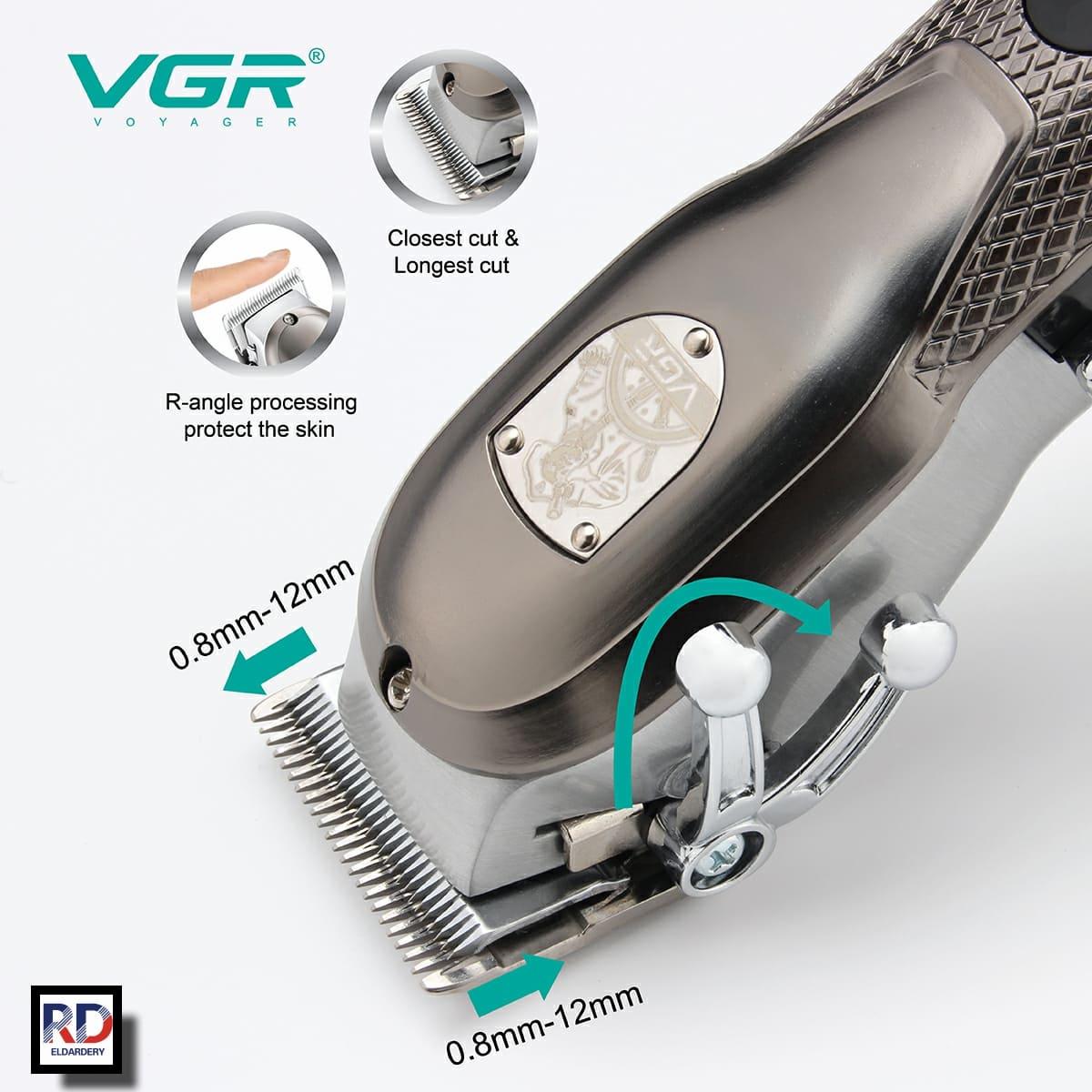 V-276 - Professional Electric Hair Clipper for Men from VGR - Rechargeable, Gray Color, 2500 mAh Battery Capacity — image 4