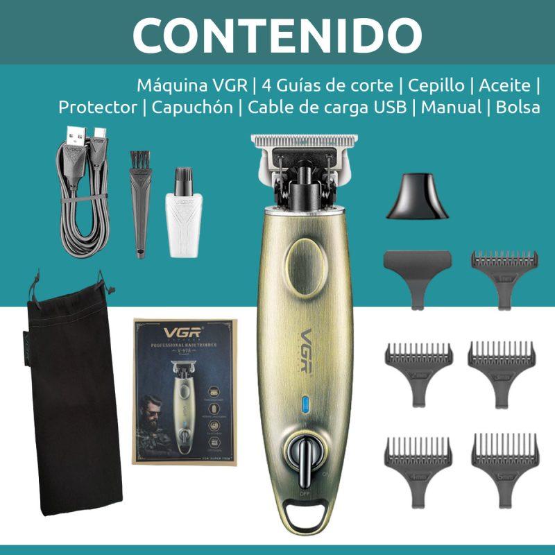VGR V-978 Professional Electric Hair Clipper for Men - Rechargeable via USB, LED Screen, 180 Minutes Operating Time