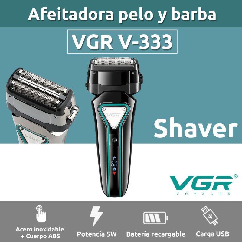V-333 - ماكينة حلاقة كهربائية وتنعيم احترافية . قابله للشحن للرجال