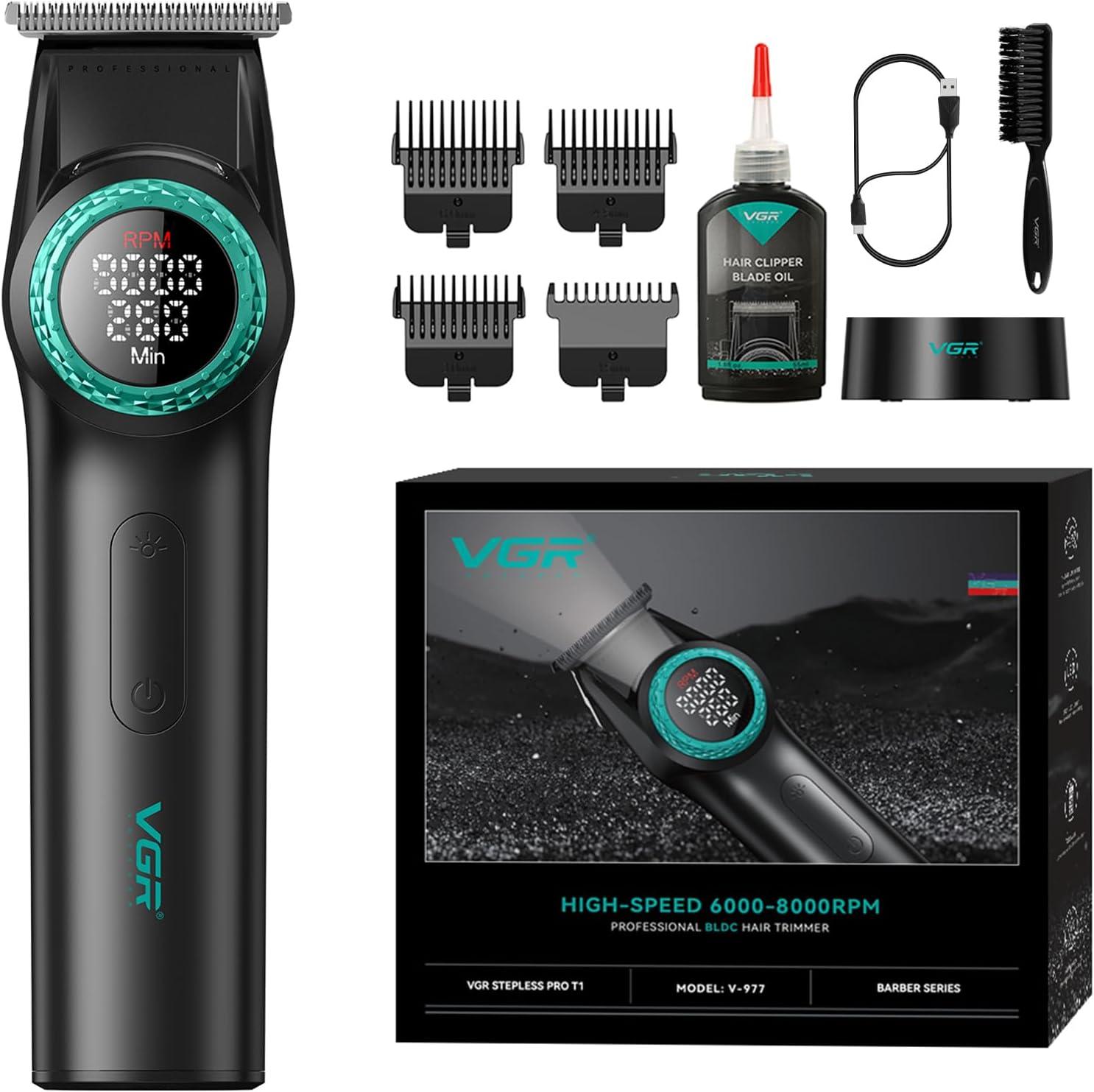 V-977 - Professional Electric Hair Clipper for Men Rechargeable - VGR - with High-Density Blades — image 2