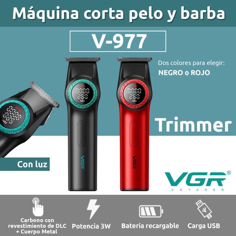 V-977 - Professional Electric Hair Clipper for Men Rechargeable - VGR - with High-Density Blades — image 4