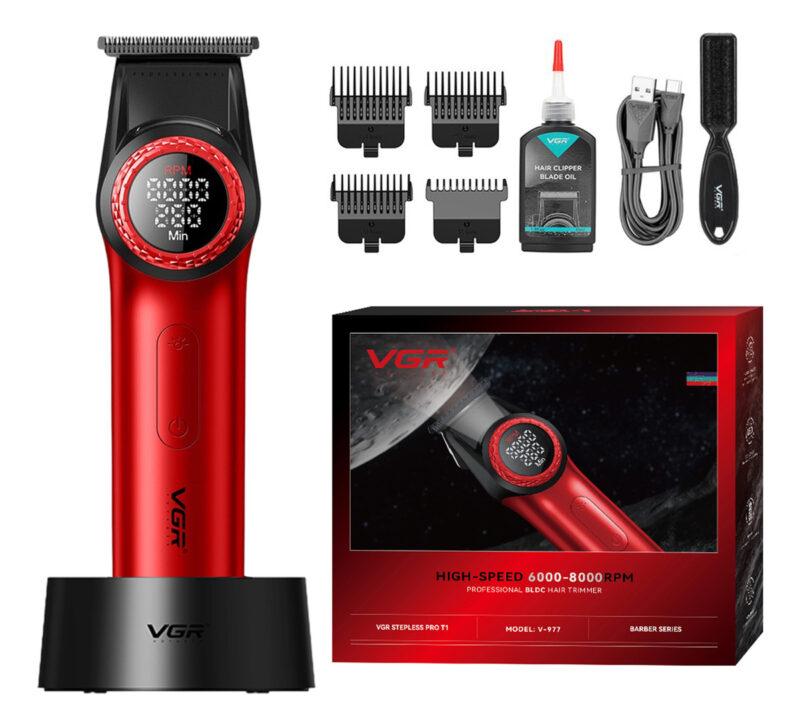 V-977 - Professional Electric Hair Clipper for Men Rechargeable - VGR - with High-Density Blades