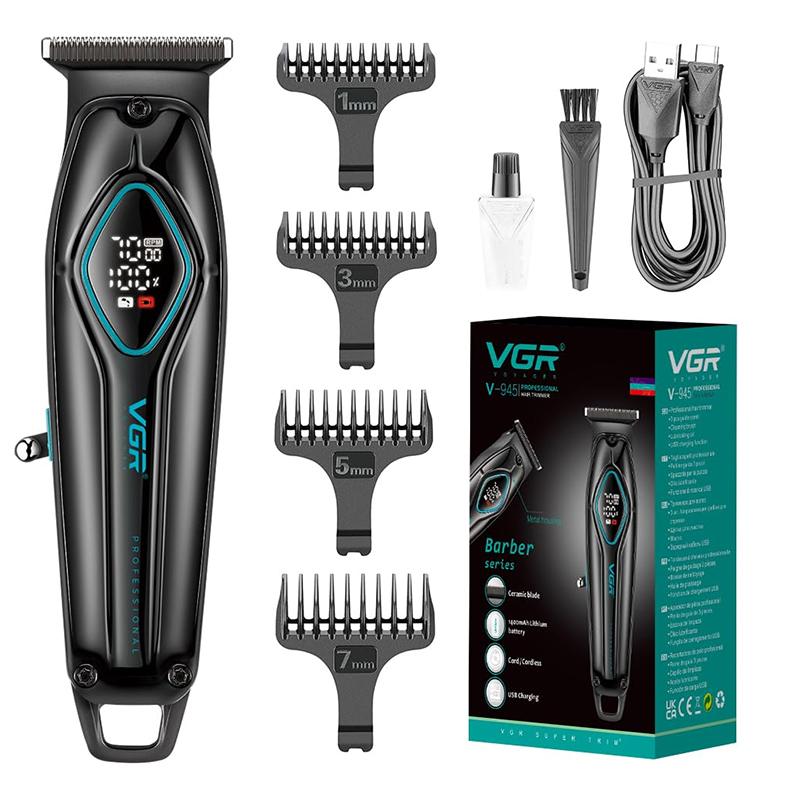 V-945 - Professional Electric Hair Clipper for Men, Rechargeable, Metal Housing, Digital Display, 7000 RPM — image 2