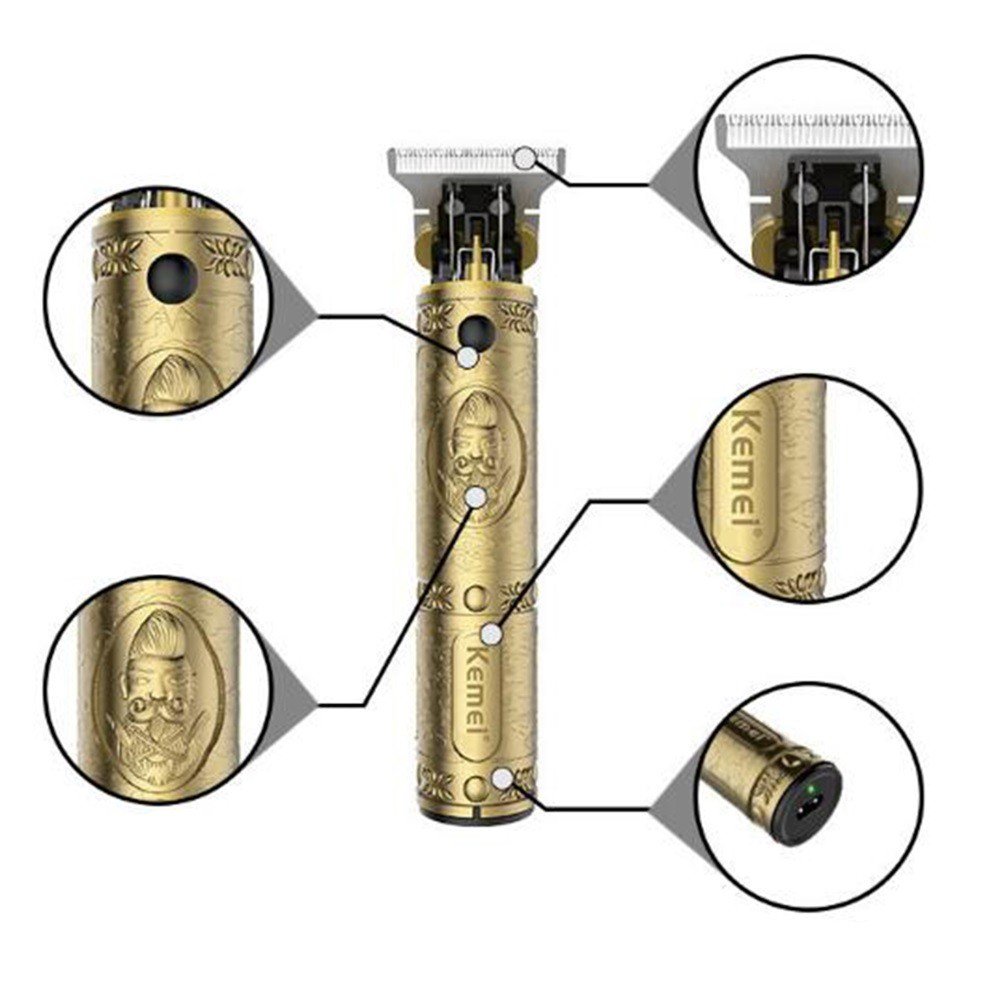 Kemei professional hair clipper Kemei metal body zero moss km-700B — image 3
