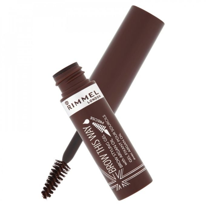 Rimmel Pro This Way eyebrow styling gel with argan oil moisturizes and sets eyebrows - 003 Dark Brown — image 3