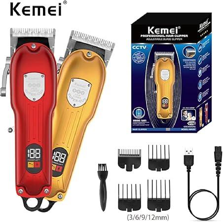 Kemei 802 Professional Electric Hair Clipper for Men – Rechargeable, Adjustable Blade, 1800mAh Lithium Battery