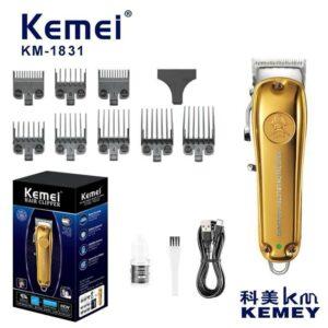 KM-1831 Electric Hair Clipper for Men – Professional, Rechargeable, Multi-Head — image 3