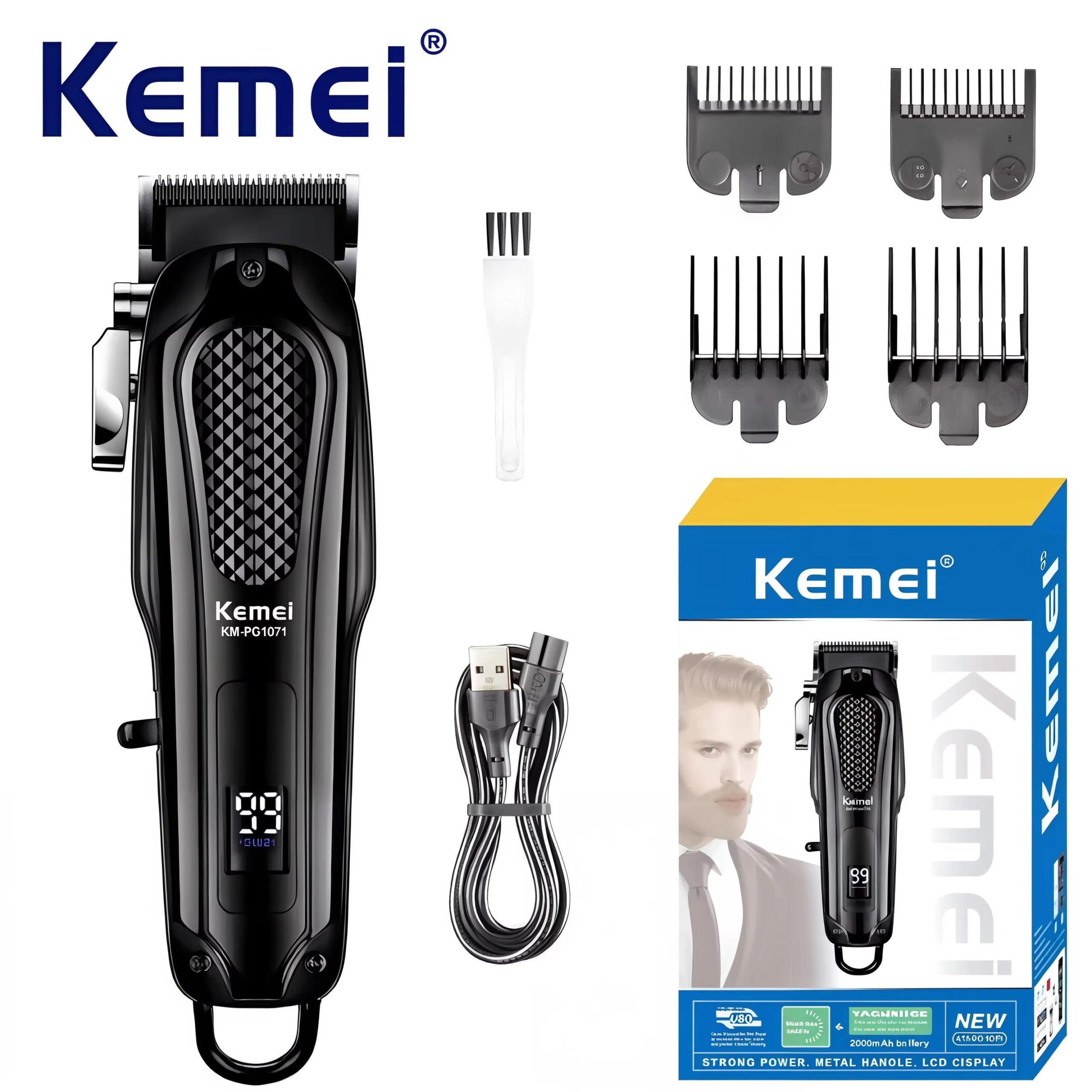 Kemei KM-1071 Rechargeable Hair and Beard Clipper