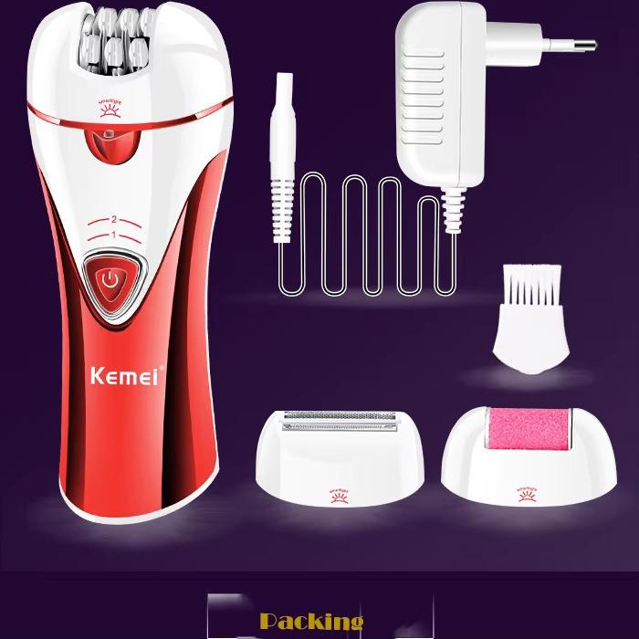 Kemei KM-1207 Hair Removal Machine – 3 in 1 for Women – Stainless Steel – 220-240 Volts — image 3