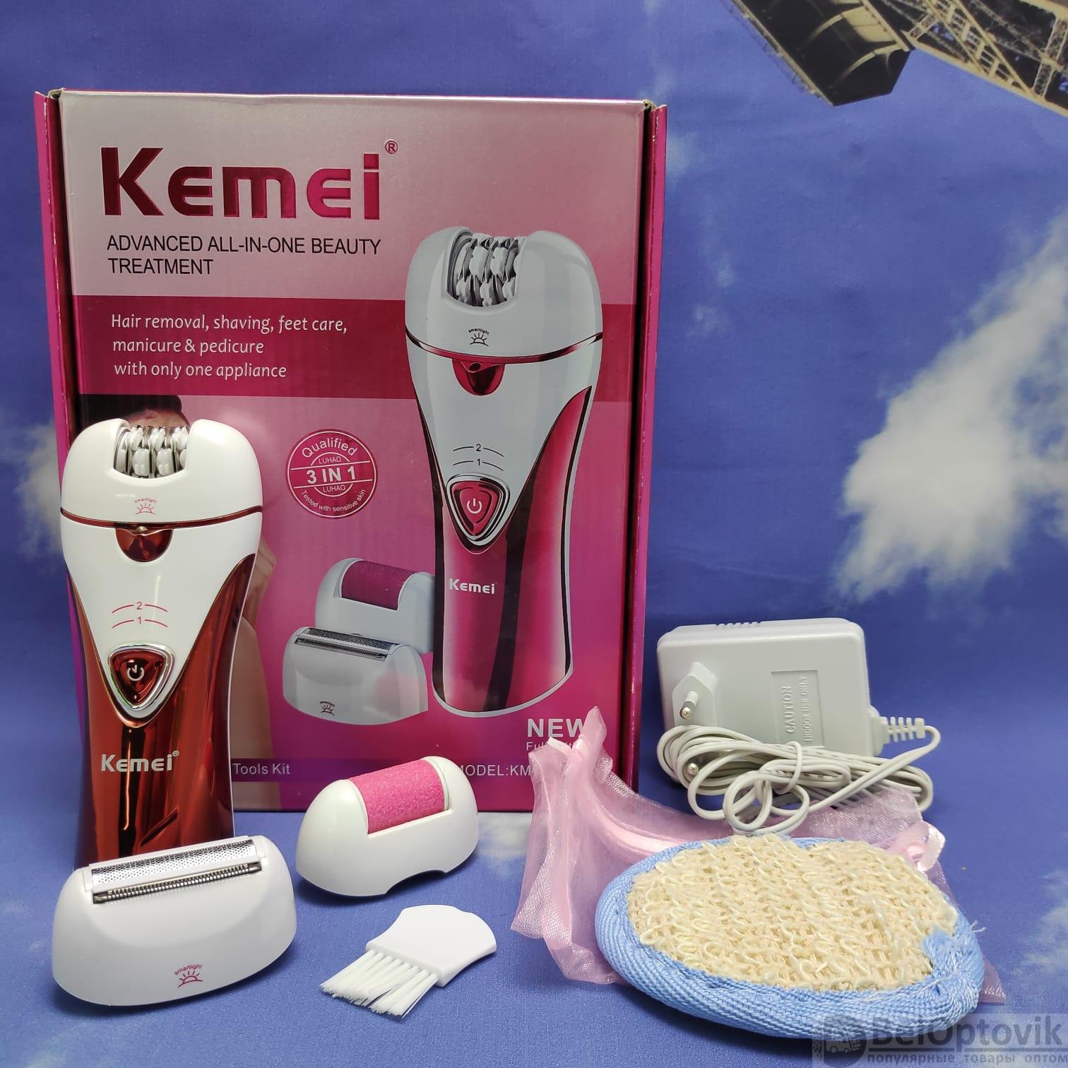 Kemei KM-1207 Hair Removal Machine – 3 in 1 for Women – Stainless Steel – 220-240 Volts — image 5