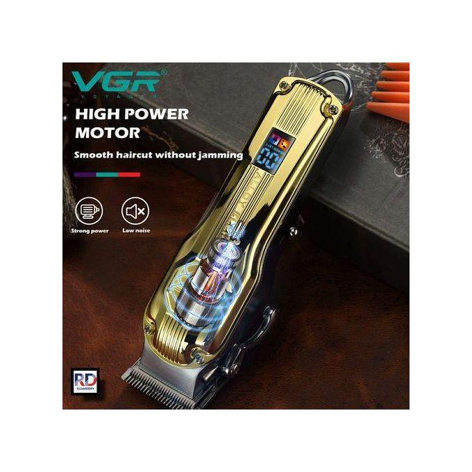 V-672 – Professional Cordless Hair Clipper from VGR, Rechargeable, Gold/Silver — image 2