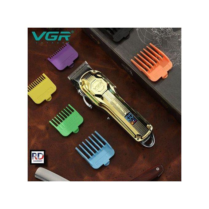 V-672 – Professional Cordless Hair Clipper from VGR, Rechargeable, Gold/Silver — image 3