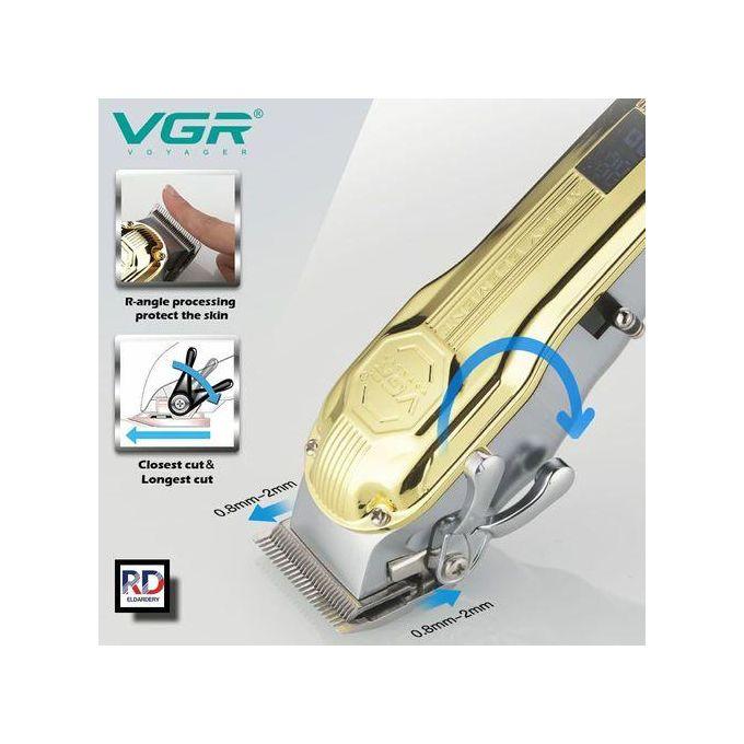 V-672 – Professional Cordless Hair Clipper from VGR, Rechargeable, Gold/Silver — image 5