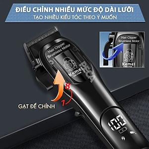 Kemei KM-1766 Professional Electric Hair Clipper for Men Rechargeable – 8 Preset Combs — image 4