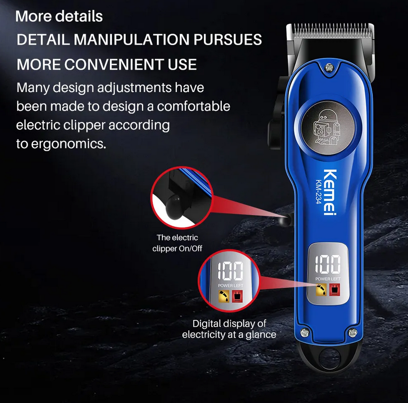 KM-234 Professional Electric Hair Clipper for Men – Rechargeable – from Kemei — image 5