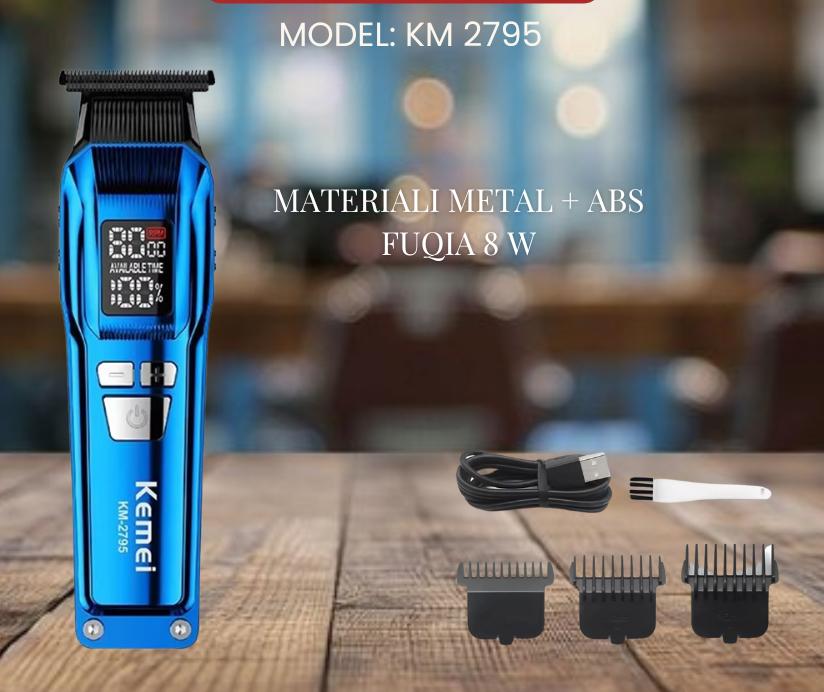 Professional Electric Hair Clipper for Men KM-2795 – Rechargeable, Cordless, 8000 RPM Speed — image 2