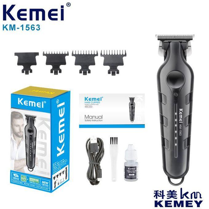 Kemei KM-1563 Electric Hair Clipper for Men – 7200 RPM, 3 Combs, Continuous Lighting, 3-Hour Operation — image 2