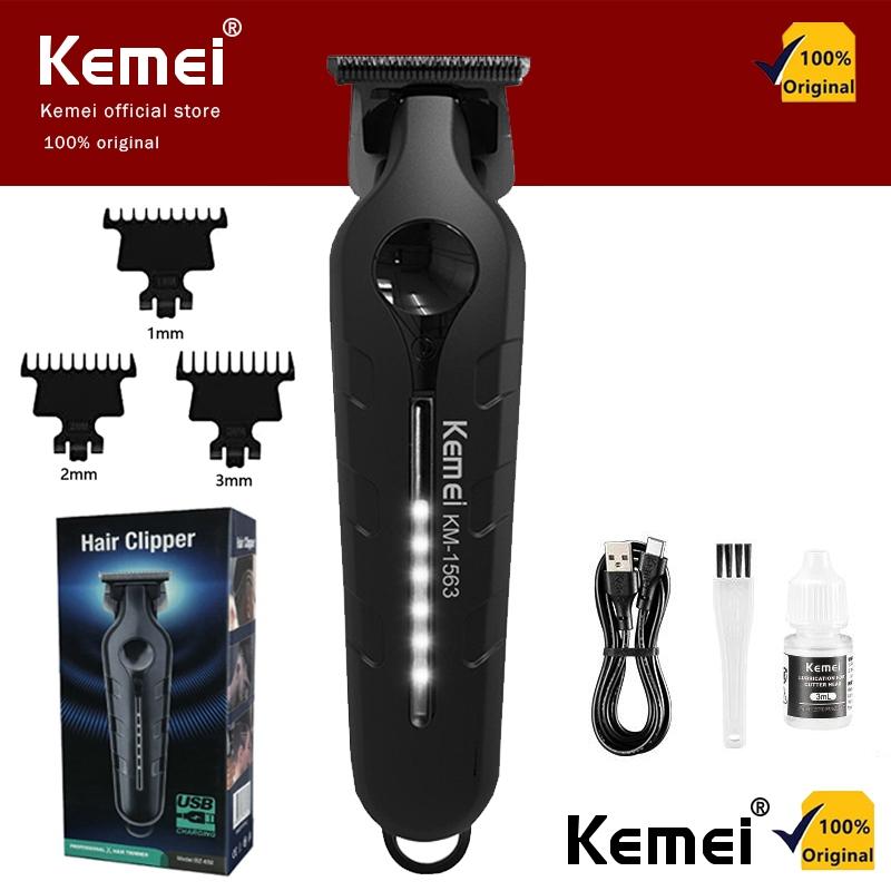 Kemei KM-1563 Electric Hair Clipper for Men – 7200 RPM, 3 Combs, Continuous Lighting, 3-Hour Operation — image 3