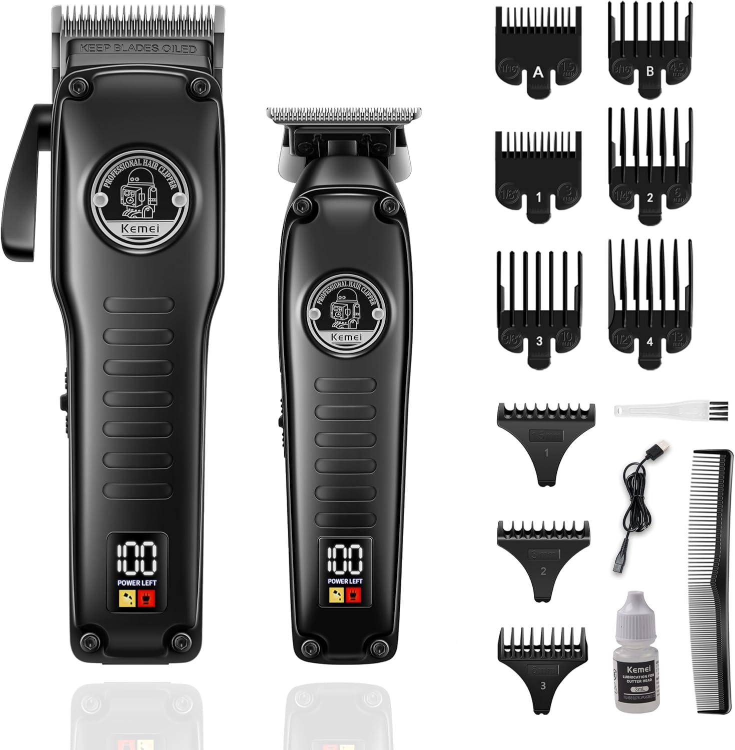 Electric Hair Clipper for Men KM-1827 – Professional, Rechargeable, T-shaped Blade, High-Capacity Lithium Battery, LED Screen — image 3
