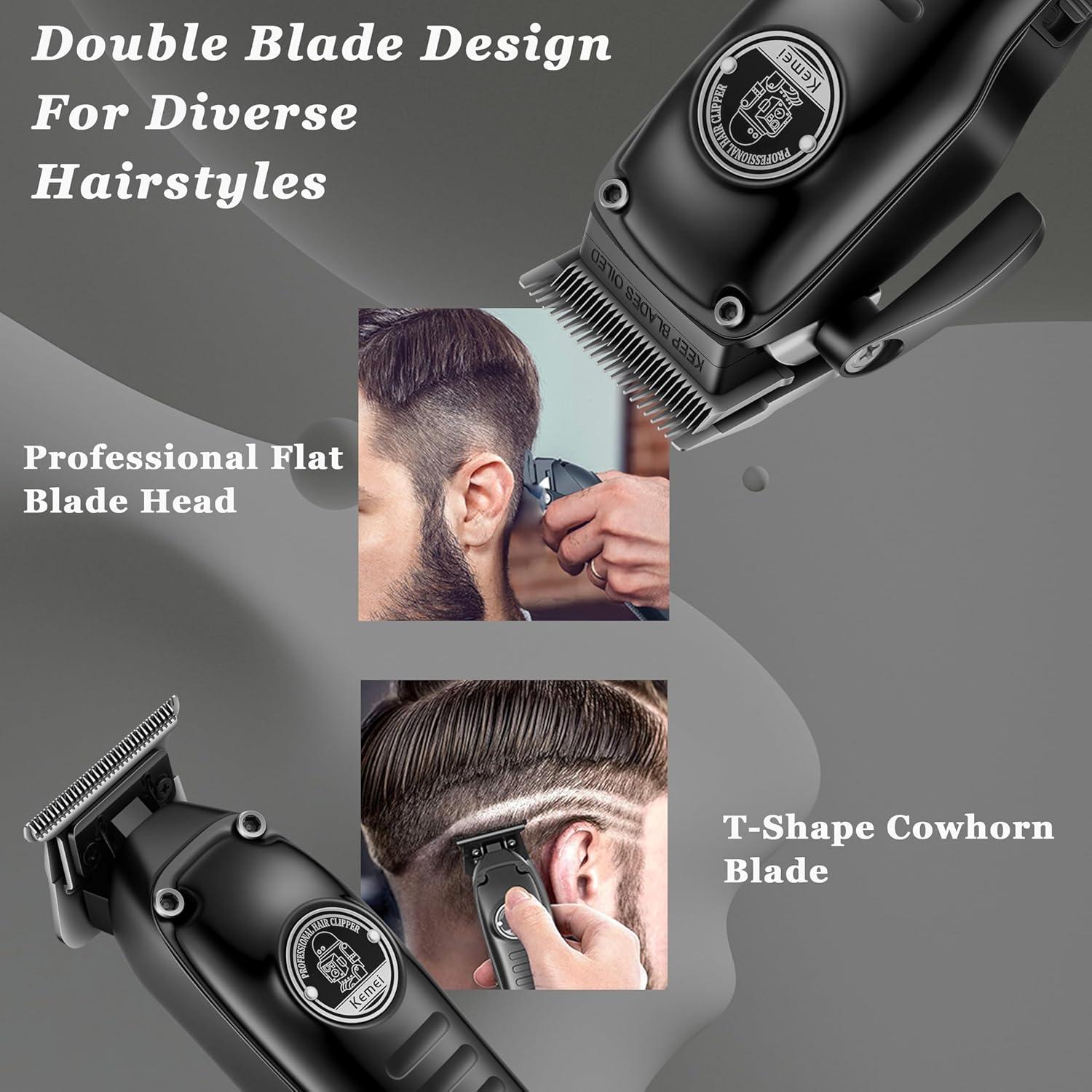 Electric Hair Clipper for Men KM-1827 – Professional, Rechargeable, T-shaped Blade, High-Capacity Lithium Battery, LED Screen — image 4