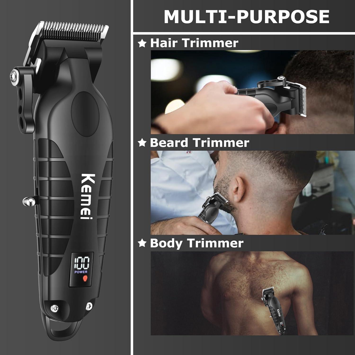 Electric Hair Clipper for Men Kemei Model 2290 – Professional, Rechargeable, Multi-Speed — image 3