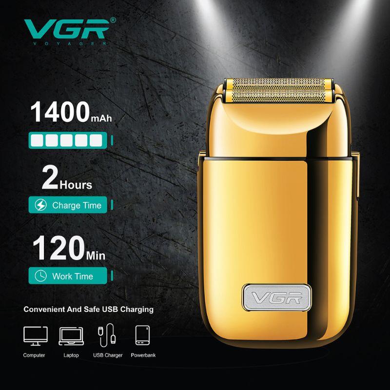 V-398 – Professional Electric Hair Clipper and Trimmer for Men from VGR, Rechargeable, 8 watts, Black Color — image 3