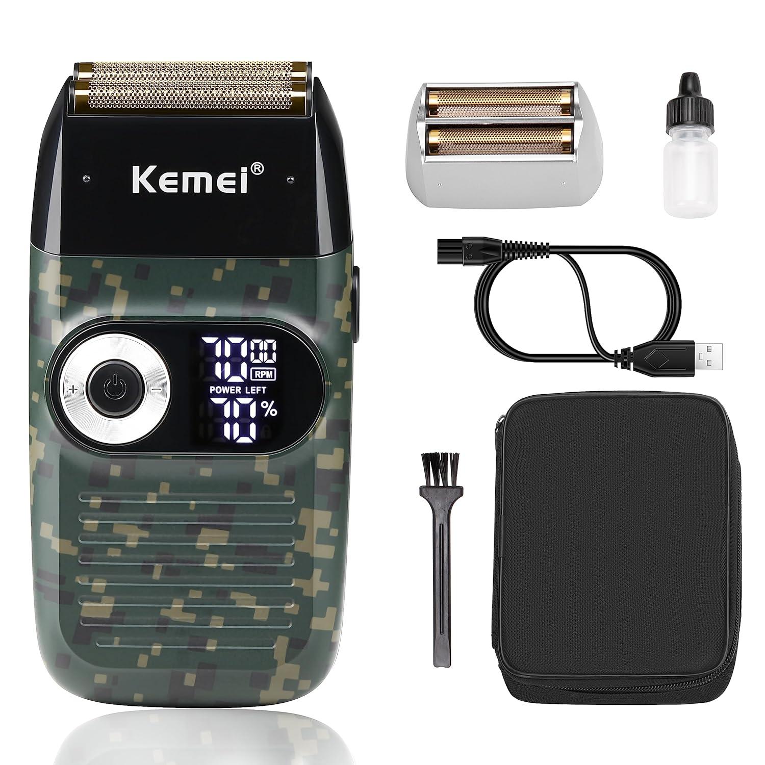 Kemei KM-2027 Rechargeable 2in1 Electric Hair Clipper for Men – Stainless Steel Blade