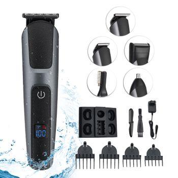 Electric Hair Clipper for Men KEMEI KM-675 – 12 in 1 – Black and Silver — image 3
