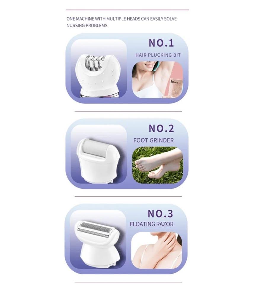 Kemei KM-7937 Hair Removal Machine – Multi-Function 5 in 1, Portable and Rechargeable — image 3