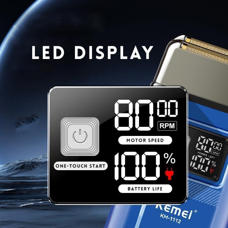 Kemei KM-1112 – Professional Electric Hair Clipper for Men, Cordless Rechargeable, with Fine Metal Blade — image 4