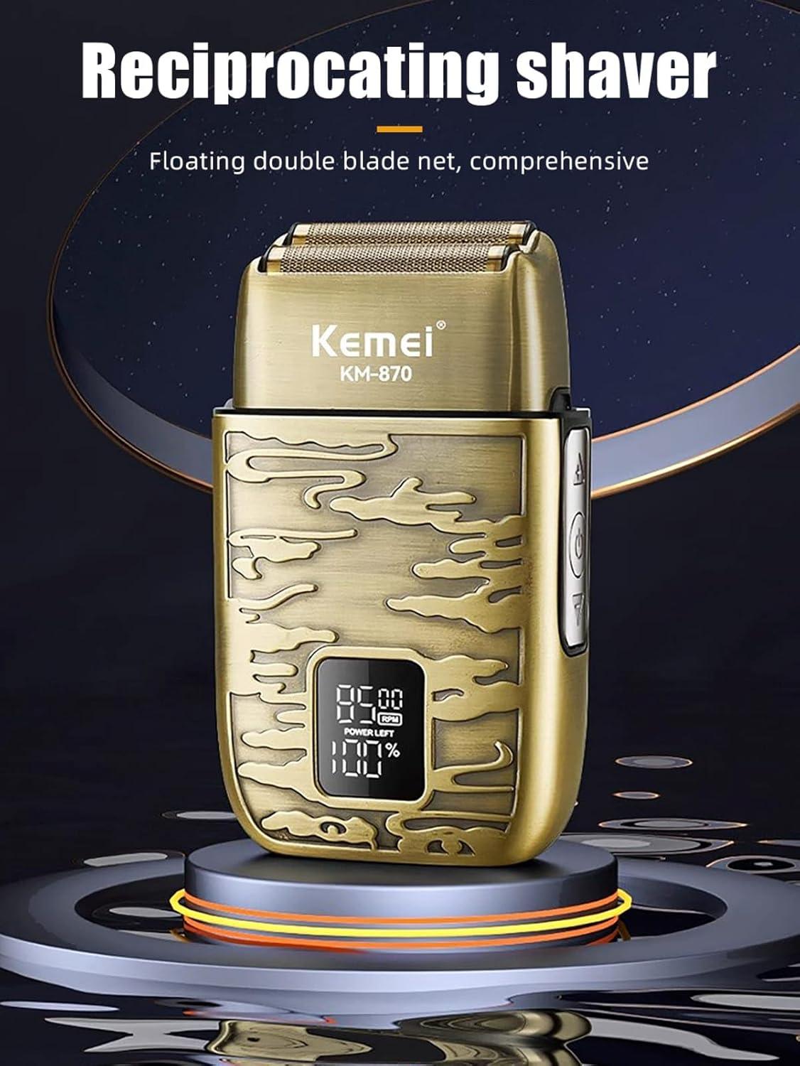 Electric Hair Clipper Kemei 870 for Men – Professional, Rechargeable, Three Speeds