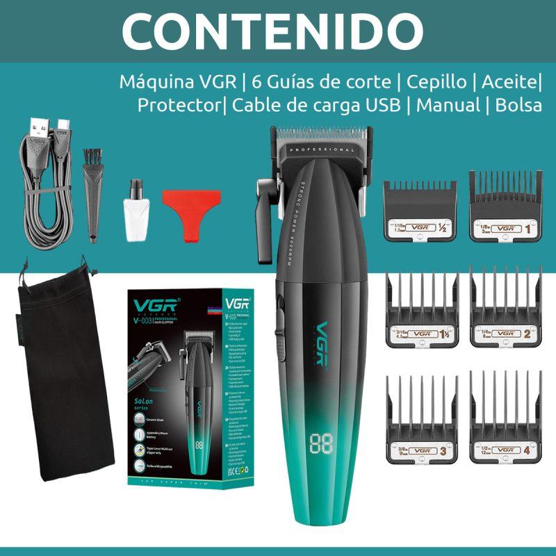 V-003 – Professional Electric Hair Clipper for Men Rechargeable – 9000 RPM, Ceramic Blades, LED Screen — image 2