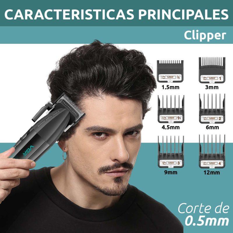 V-003 – Professional Electric Hair Clipper for Men Rechargeable – 9000 RPM, Ceramic Blades, LED Screen — image 5