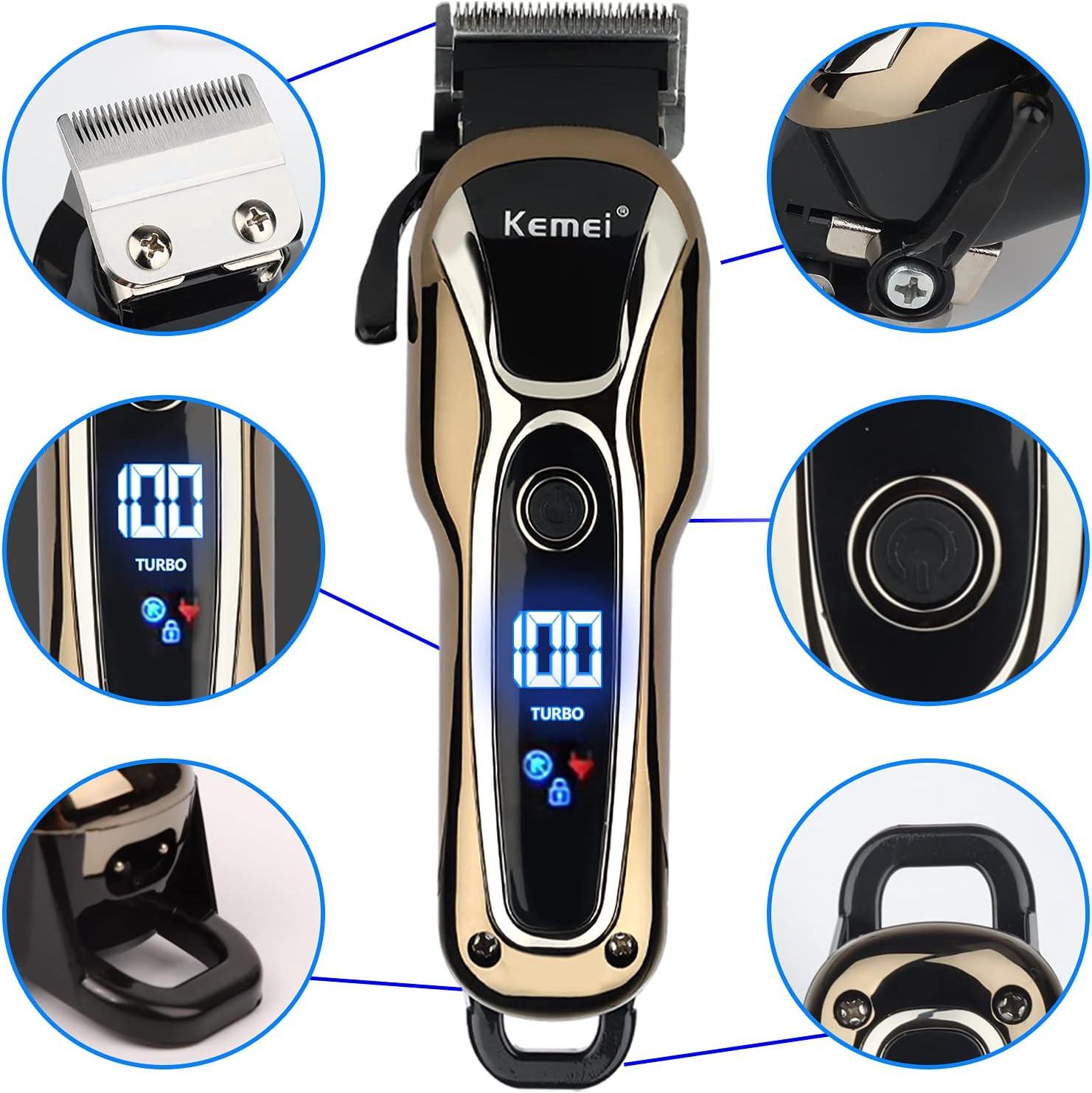 Professional Electric Hair Clipper for Men KM-1990 from Kemei – Rechargeable, Dry Use, 2 Speed — image 4