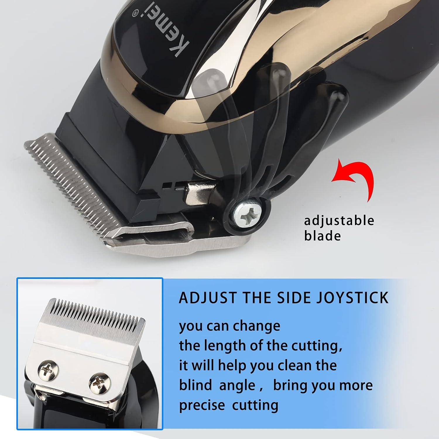 Professional Electric Hair Clipper for Men KM-1990 from Kemei – Rechargeable, Dry Use, 2 Speed — image 5