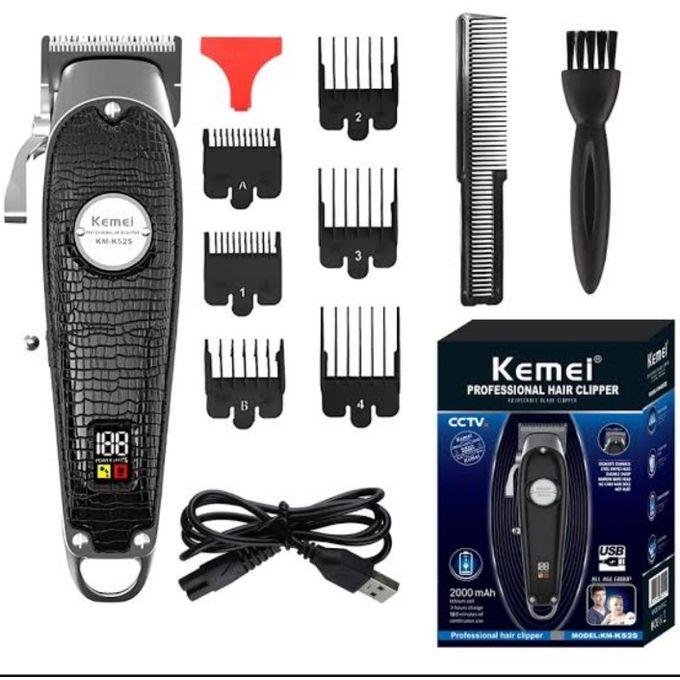 KM-K52S – Professional Electric Hair Clipper for Men Rechargeable, Black, from Kemei, 2000mAh Battery — image 4