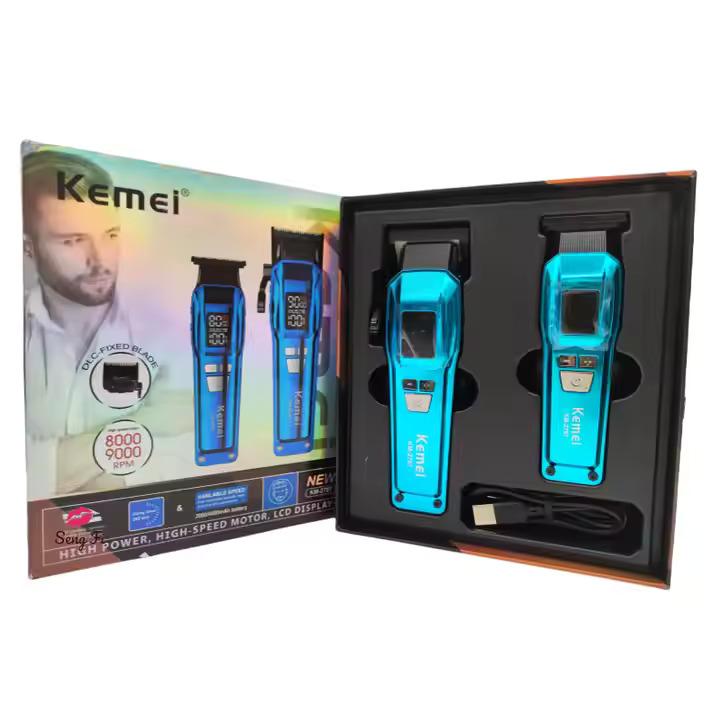 Kemei KM-2797 Hair Clipper – Professional, Rechargeable, Digital Screen, Blue — image 2