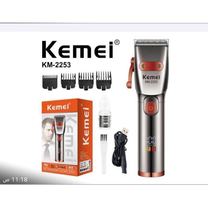 Kemei KM-2253 Professional Electric Hair Clipper - Color Display, Dual Turbo Speed, 2000mAh Battery