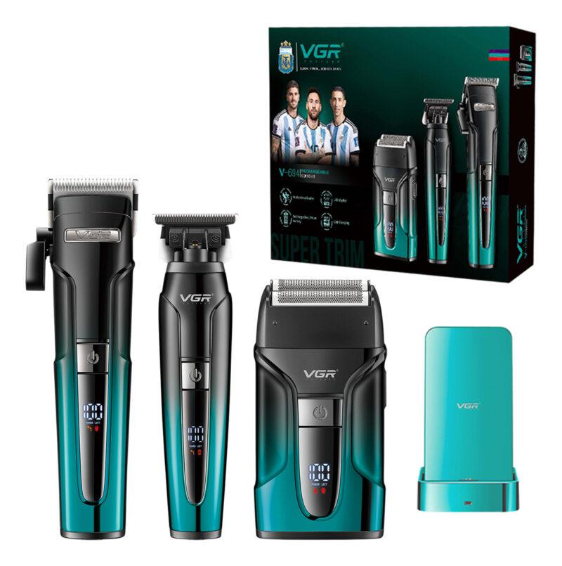 V-694 - VGR Professional Electric Hair Clipper, Rechargeable, for Men, 3-in-1 Tool Set — image 2