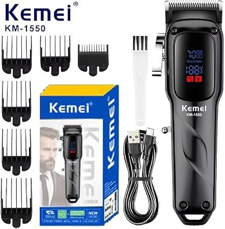 Kemei KM-1550 Professional Electric Hair Clipper for Men - Cordless, Rechargeable, 2000mAh Lithium Battery — image 2