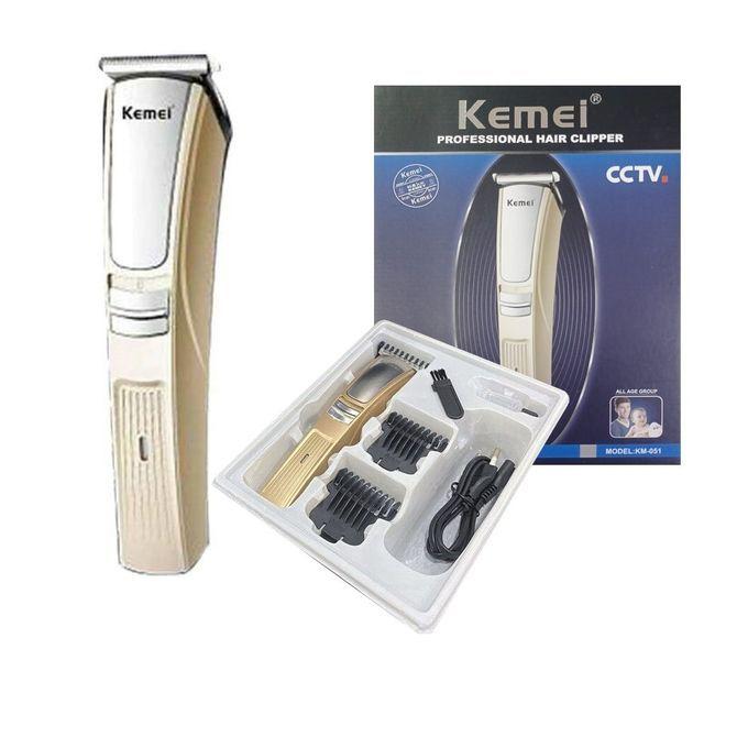 Kemei KM-051 Professional Electric Hair Clipper for Men - Rechargeable, Multiple Heads