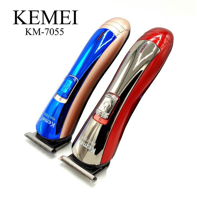 Kemei Km-7055 Electric Hair Clipper for Men - Professional, Rechargeable, Multiple Lengths