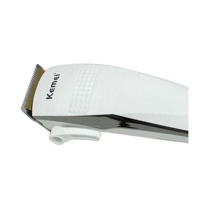 KM-4803 Professional Electric Hair Clipper for Men - Silver, Rechargeable, with 4 Combs — image 5